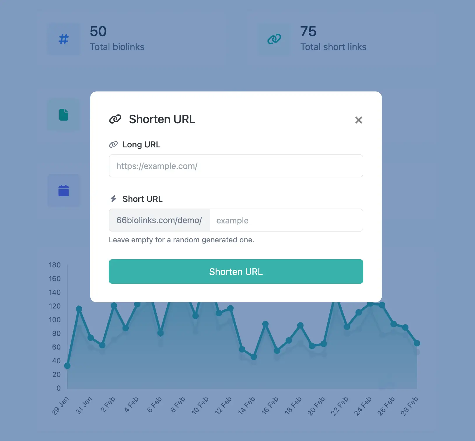단축 URL 편집 화면 스크린샷
